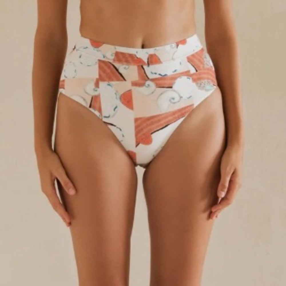 Elce Swim Reverie High Waisted Bikini Bottom Size Medium